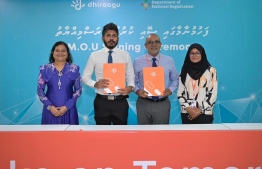MoU signing between Dhiraagu and DNR to share public information