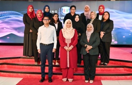 First Lady, Sajidha at the ceremony held at Iskandhar Koshi to inaugurate the second term of the Maldives Women in Policing Committee. -- Photo: President's Office