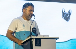 inister of Fisheries and Ocean Resources, Ahmed Shiyam speaking at the 'Plastic Aa Nulaa' event. -- Photo: Mohamed Yaamin / Mihaaru News. -- Photo: