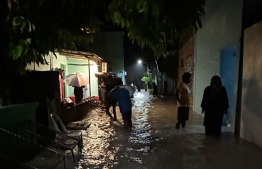 Flooding in Guraidhoo.-- Photo: NDMA