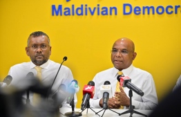 MDP Chairperson Fayyaz (L) and MDP President Shahid (R).-- Photo: MDP