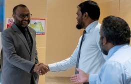 Minister Dr Shaheem leaving on his trip to Gambia today.-- Photo: MoIA