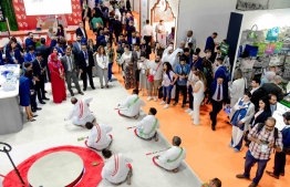 Cultural performance at the Maldives' stall at ATM.-- Photo: MMPRC