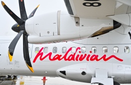 The fourth ATR aircraft of Maldivian Aero brought to Maldives on Wednesday. -- Photo: Nishan Ali / Mihaaru News