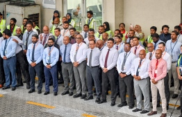 During the ceremony held at Velana International Airport on Wednesday to commemorate the addition of the fourth ATR aircraft to the Maldivian airline's fleet -- Photo: Nishan Ali / Mihaaru News
