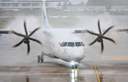 Maldivian welcomed its fourth ATR aircraft at Velana International Airport today -- Photo: Mihaaru