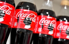 The new packaging of Coca Coca bottles introduced in approach of the UEFA Euro 2024. -- Photo: Nishan Ali / Mihaaru News