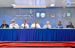 Press conference held by Ministry of Homeland Security -- Photo: Mihaaru