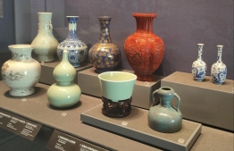 Pottery displayed at the Xinjiang Uyghur Autonomous Region Museum