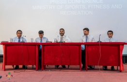 During the press conference held on Tuesday by the Ministry of Sports, Fitness and Recreation. -- Photo: Sports Ministry