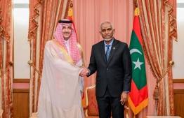President Dr Mohamed Muizzu meets Saudi Development Fund CEO Sultan bin Abdul Rahman Al-Marshad -- Photo: President's Office