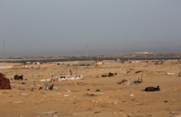 A picture shows a view of a deserted displacement camp area east of Rafah in the southern Gaza Strip on May 19, 2024, amid the ongoing conflict between Israel and the Palestinian militant group. Heavy clashes and bombardment rocked the southern Gaza city of Rafah on May 18, as the United Nations said 800,000 people had been "forced to flee" Israel's assault on Hamas militants there. -- Photo: AFP