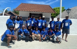 Participants of Diab-Maldives Youth Camp 2024 at Utheemu Ganduvaru at Haa Alif atoll Utheemu (the historic residence of Sultan Mohamed Thakurufaanu and other rulers of the Utheemu Dynasty) as a part of sight seeing event in the camp. -- Photo: DSM