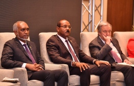 President Dr. Mohamed Muizzu attending the High-level Closing Ceremony of the SIDS Global Business Network Forum 2024 held today. -- Photo: President's Office