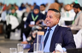 A participant of the Fourth Civil Service Conference held at Dharubaaruge Convention Centre in Malé City this morning. -- Photo: Nishan Ali / Mihaaru News