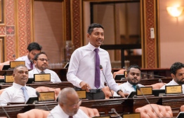 MP of Funadhoo constituency Mohamed Mamdhooh speaking at the parliament -- Photo: Parliament