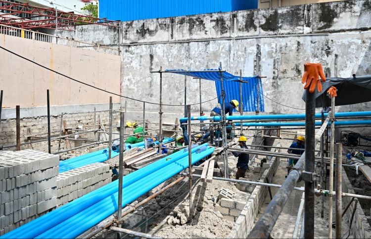 ފެނުގެ ނެޓްވޯކް ގުޅާލާ ސްޓޭޝަންގެ މަސަައްކަތް ފަށައިފި