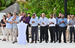 The opening ceremony of Maldives' first Air Service World Congress held in Sheraton Maldives with the participation of airlines, airports and aviation companies and experts from around the globe. -- Photo: Nishan Ali / Mihaaru News