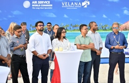 The opening ceremony of Maldives' first Air Service World Congress held in Sheraton Maldives with the participation of airlines, airports and aviation companies and experts from around the globe. -- Photo: Nishan Ali / Mihaaru News