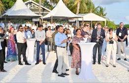 The opening ceremony of Maldives' first Air Service World Congress held in Sheraton Maldives with the participation of airlines, airports and aviation companies and experts from around the globe. -- Photo: Nishan Ali / Mihaaru News