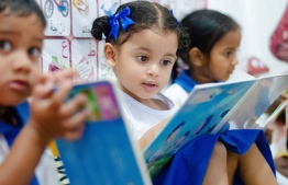 A student of Ameer Ahmed Preschool.