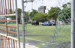 The Mini Turf Ground established through AFC's aid now deserted and derelict. The pitch fell to ruin not long after it was established. -- Photo: Nishan Ali / Mihaaru News