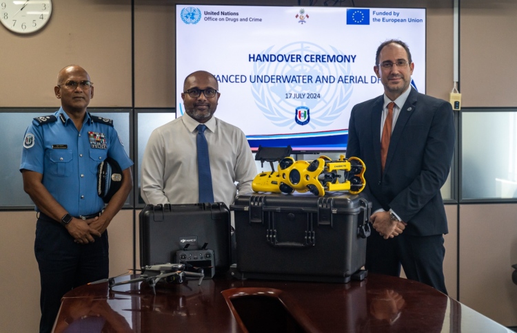 ކަނޑުމަތީގެ އޮޕަރޭޝަންތަކަށް ދެ ޑްރޯން ހަދިޔާކޮށްފި