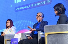 Panel discussions ongoing at the 11th edition of the Maldives Finance Forum held on Monday. -- Photo: Nishan Ali / Mihaaru News