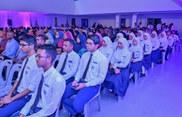 Students of Centre for Higher Secondary Education (CHSE) in attendance at the school's annual Prize Day ceremony held on Monday night. -- Photo: President's Office