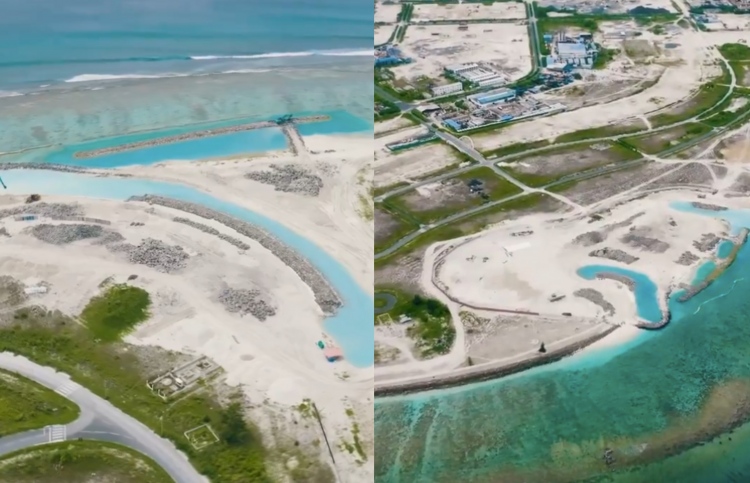 އާބަން އައިލްގެ ޗެނަލް ހުޅުވައި، އާޓިފިޝަލް ބީޗެއް