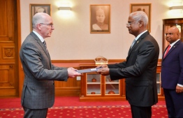 High Commissioner Jessup presenting his credentials to President Ibrahim Mohamed Solih on 24 July 2023 -- Photo: Australia High Commission