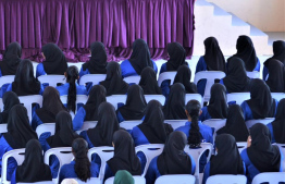 Students of Faafu Atoll Education Centre in Faafu atoll Nilandhoo. -- Photo: Nilandhoo School