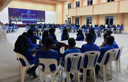 Students of Faafu Atoll Education Centre in Faafu atoll Nilandhoo. -- Photo: Nilandhoo School