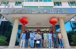 Nine journalists from various media outlets and Senior Spokesperson of President's Office Heena Waleed on the experiential tour of Fujian Province -- Photo: Mihaaru