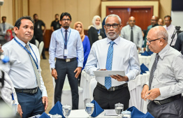 Speaker of Parliament launches two new programmes at Villa College.-- Photo: Fayaz Moosa / Mihaaru