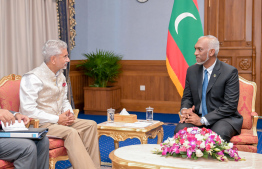 Indian External Affairs Minister Dr Subrahmanyam Jaishankar pays courtesy call on President Dr Mohamed Muizzu -- Photo: President's Office