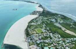 Reclaimed land in Hithadhoo under Indian assistance