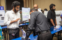 Villa College Engineering Exhibition: student had displayed their innovation in various disciplines of engineering -- Photo: Villa College