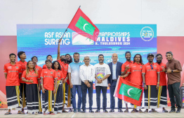 During the opening ceremony of the Asian Surfing Championships. -- Photo: Ministry of Sports