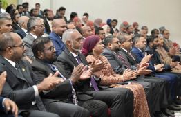 President Dr Mohamed Muizzu in attendance at the Theveli International Conference 2024. -- Photo: President's Office