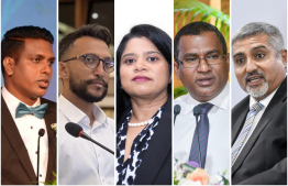 Members of the FAM Normalization Committee: Ahmed Muizzu, Chairperson Ahmed Zuhoor, Fareeha Shareef, Ismail Siman, Ahmed Ali. (L-R)