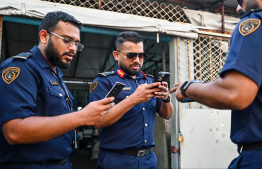 Controller of Immigration Mohamed Shamaan joining the operation proceeded yesterday to trace and deport undocumented immigrants residing in the country. -- Photo: Fayaz Moosa / Mihaaru News