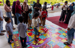 Children playing games at the Children's Evening hosted by Ooredoo.