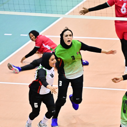 Asian Central Zone Women's Volleyball Challenge Cup match between Maldives and Afghanistan.-- Photo: Nishan Ali / Mihaaru