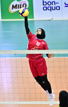 Asian Central Zone Women's Volleyball Challenge Cup match between Maldives and Afghanistan.-- Photo: Nishan Ali / Mihaaru