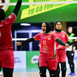 Asian Central Zone Women's Volleyball Challenge Cup match between Maldives and Afghanistan.-- Photo: Nishan Ali / Mihaaru