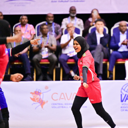 Asian Central Zone Women's Volleyball Challenge Cup match between Maldives and Afghanistan.-- Photo: Nishan Ali / Mihaaru