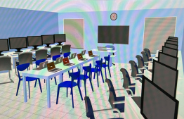 Model for the computer lab to be established in the school -- Photo: Magoodhoo School