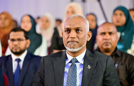 President Dr Mohamed Muizzu in attendance at the High Achievers Award Ceremony 2022-2023 held at Dharubaaruge, Male' City today. -- Photo: Nishan Ali / Mihaaru News