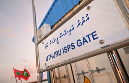 Uthuru ISPS Gate.-- Photo: Nishan Ali / Mihaaru